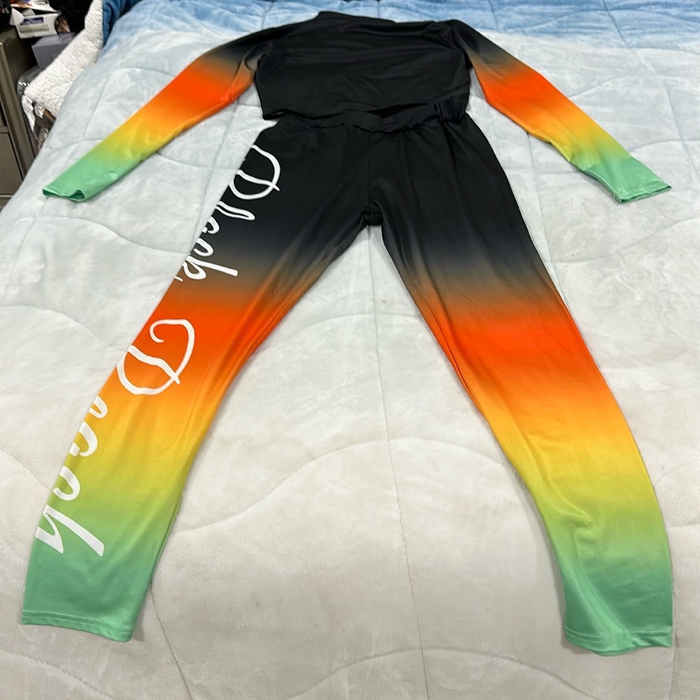 Two-piece, mock, neck pants set